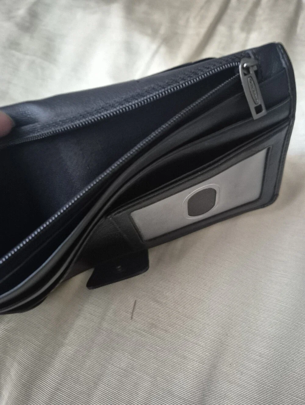 Dilana Black Leather Passport Wallet
